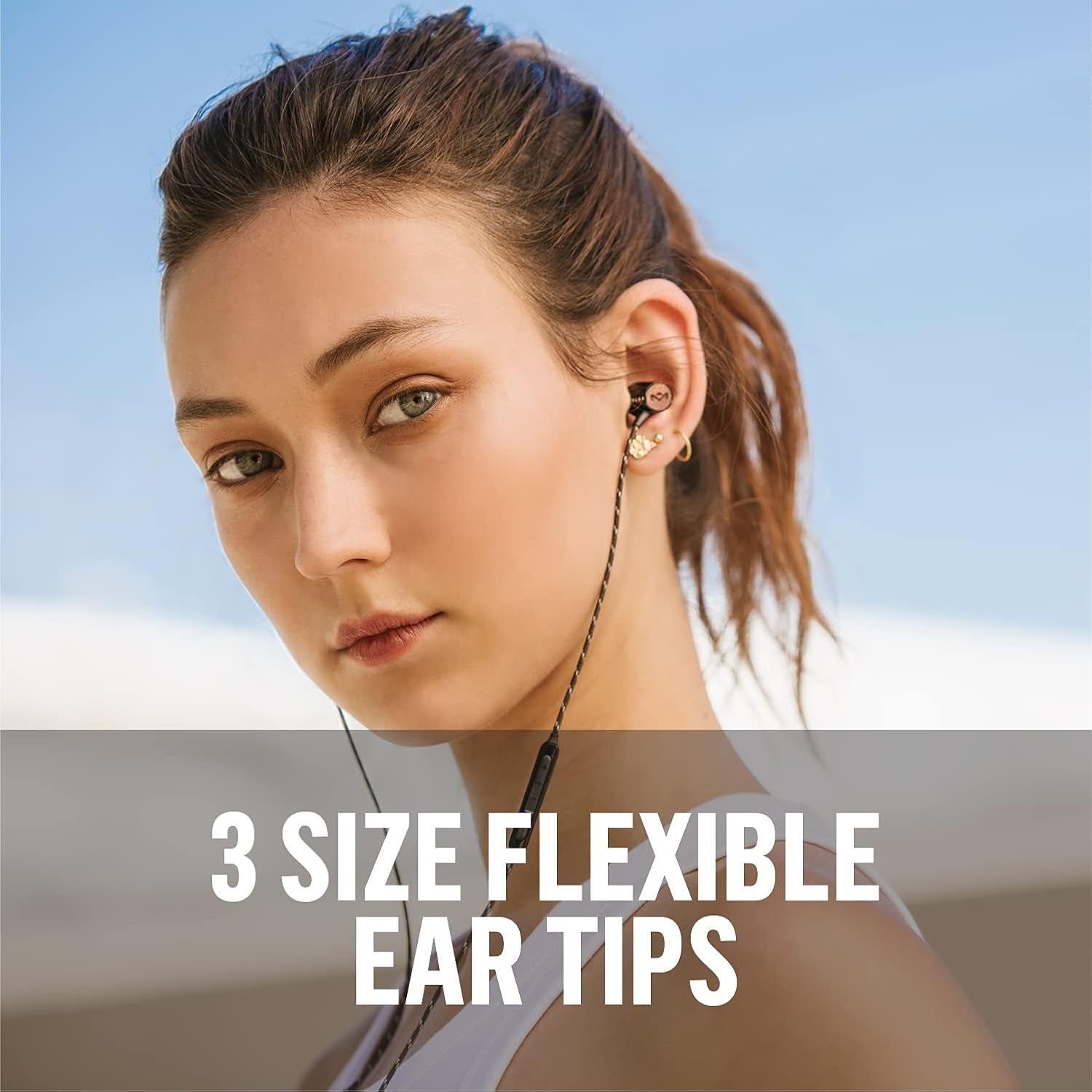 House of  Uplift 2: Wired Earphones with Microphone and Sustainable Materials (Black)