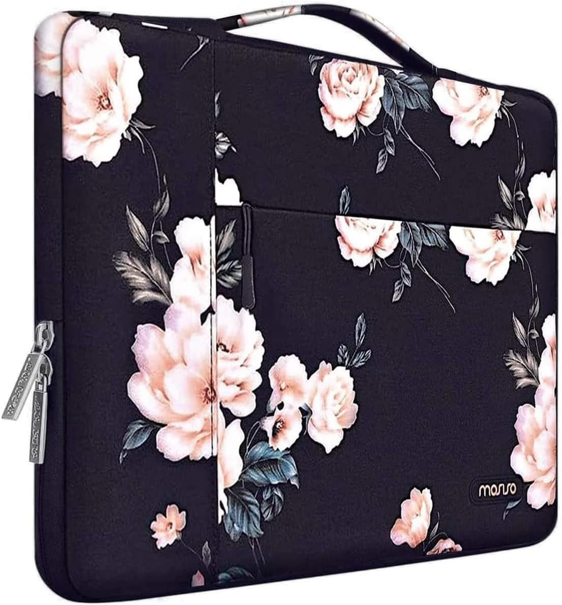 Laptop Sleeve Compatible with Macbook Air/Pro, 13-13.3 Inch Notebook, Compatible with Macbook Pro 14 Inch M4 M3 M2 M1 Chip Pro Max 2024-2021, Polyester Camellia Multifunctional Briefcase Bag